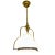 Mid-Century French Brass and Opaline Glass Pendant Light, 1950s For Sale - Image 4 of 8
