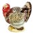 1970s Vintage Americana Boho Chic Arts & Crafts Turkey Soup Tureen With Ladle For Sale
