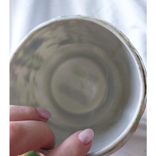 Jade Late 19th Century Nippon Jade and Gold Porcelain Biscuit Jar For Sale - Image 8 of 12