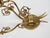 Spanish Revival 1950s Spanish French Neoclassical Cast Brass 3-Light Wall Sconce With Floral Rosettes For Sale - Image 3 of 12
