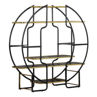 Vintage Hollywood Regency Etagere Shelf, Italy, 1970s For Sale