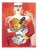 Elvira Bach, Ganz in Rot, Mixed Media on Paper For Sale