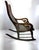 Antique Late 19th Century Cane-Back Rocking Chair With Carved Scroll Arms For Sale - Image 9 of 12
