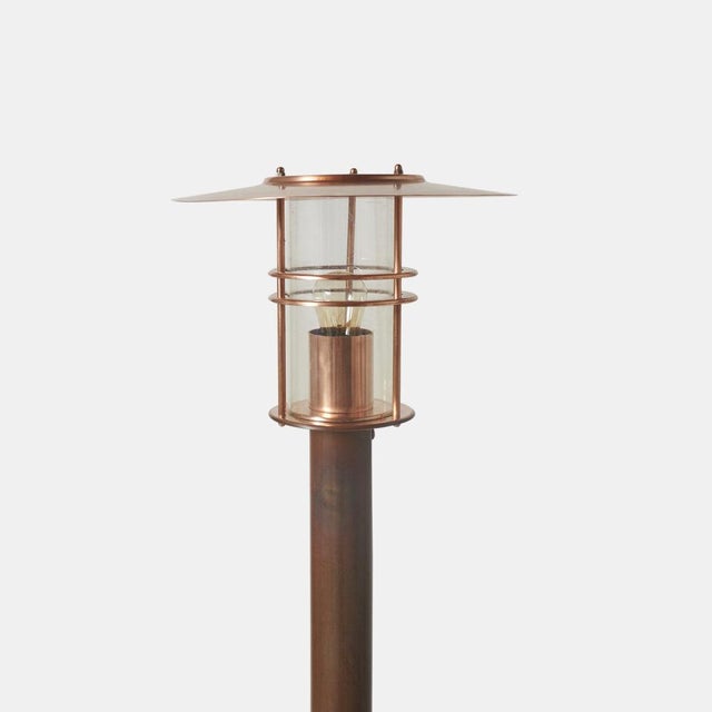 1950s Danish Copper Sidewalk or Lamps - a Pair For Sale In San Francisco - Image 6 of 10