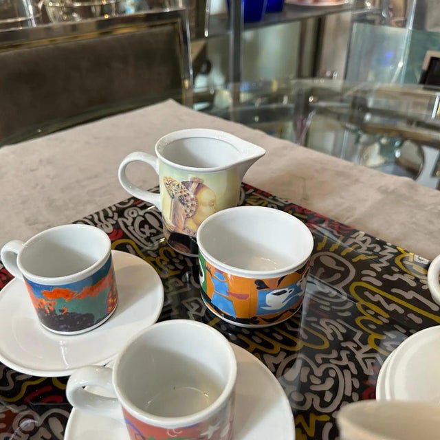 1990s Modern Coffee Service and Serving Tray Cafè Des Arts by Lavazza For Sale - Image 18 of 18