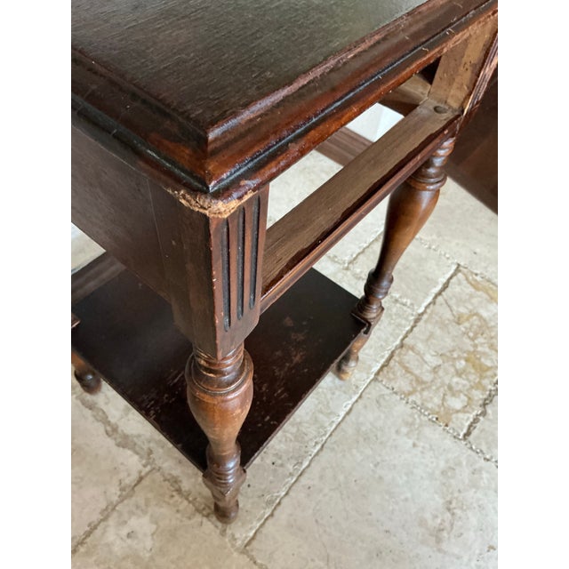 Brown Rare Find, Antique Abernathy Side Table For Sale - Image 8 of 12