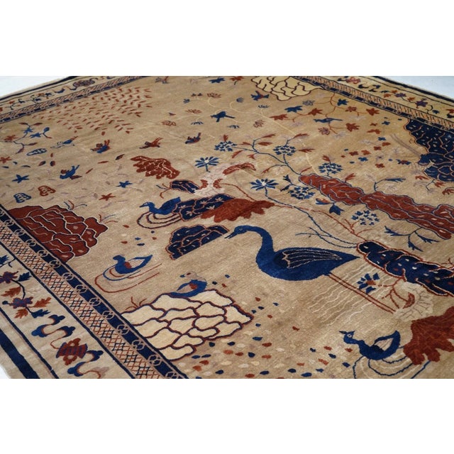 Antique Peking Rug 9'2'' x 11'5'' For Sale - Image 9 of 12
