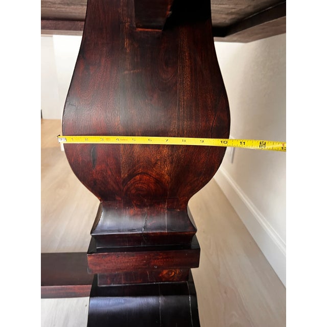 Spanish Revival Heavy Solid Wood Dining Table For Sale - Image 3 of 12
