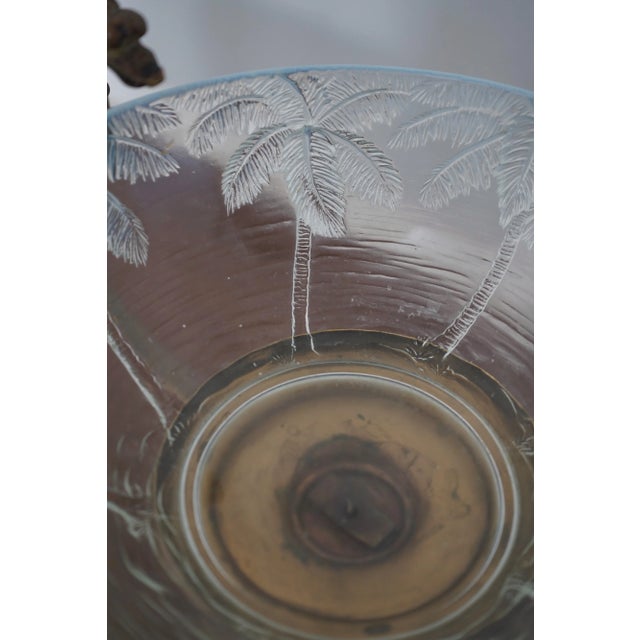 Victorian Era Bronze Winged Dragon Centerpiece W. Glass Bowl For Sale - Image 12 of 12