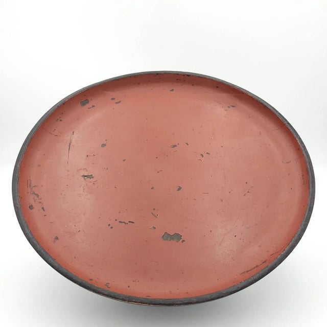 1900 - 1909 Circa 1900 Black and Red Japanese Tazza For Sale - Image 5 of 8