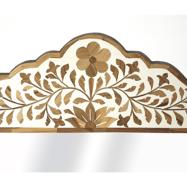 Traditional Vivienne 20 in. W x 28 in. H Bone Inlay Vertical Accent Wall Mirror, Wood & Bone Inlay For Sale - Image 3 of 6