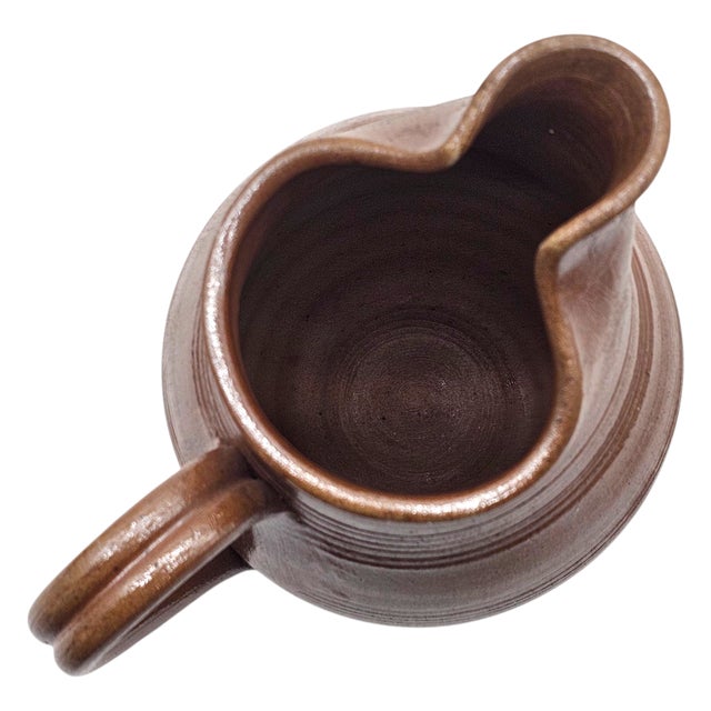 Grès Du Berry French Salt-Glazed Stoneware Pitcher, 7" For Sale - Image 10 of 13