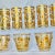 Metal Vintage Rare Mid-Century Culver Ltd. “Jeweled Ornaments” 22k Gold Glassware Set – 12 Pieces (7 Highball, 5 Whiskey) For Sale - Image 7 of 12