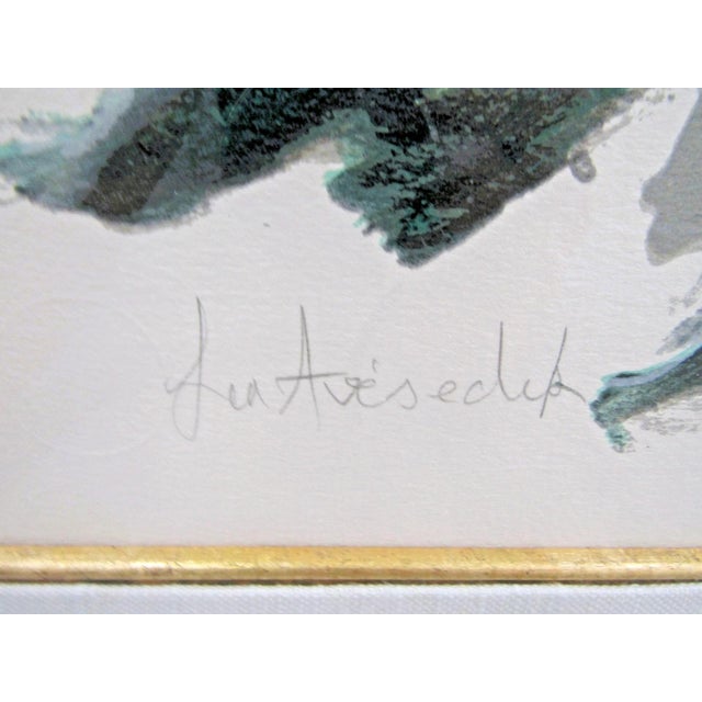 Wood Huge Lea Avizedek La Maitresse the Mistress Signed and Numbered Framed Serigraph For Sale - Image 7 of 11