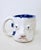 2010s Handcrafted Decorative Mug - Faces on 2 Sides - Blue Eyes and Green Eyes - Ooak For Sale - Image 13 of 18