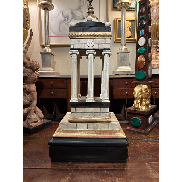 Large Neoclassical Italian Grand Tour Architectural Model of a Temple Dedicated to Cupid (Eros) For Sale - Image 10 of 15