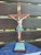 Pre-War Wooden Standing Crucifix, 1890s For Sale - Image 9 of 9