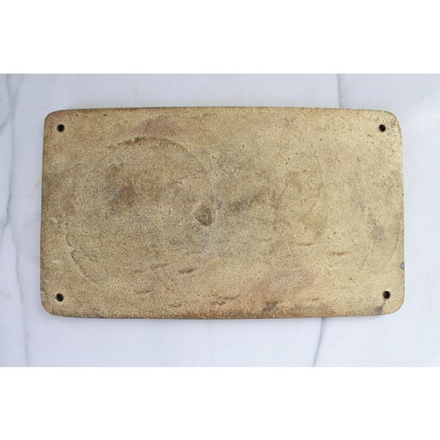 Mid 20th Century Vintage "British Brassware" Plaque For Sale - Image 5 of 5