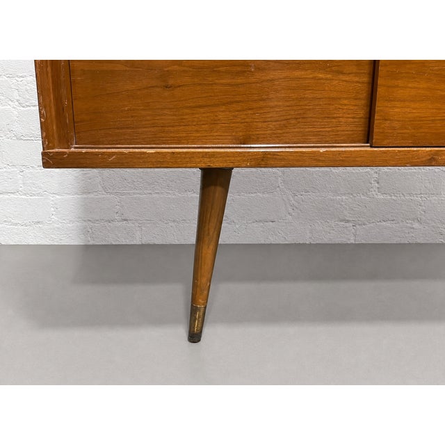 Wood Vintage Mid Century Modern Bar Cabinet | Credenza Console | Liquor Cabinet, C. 1960’s For Sale - Image 7 of 18