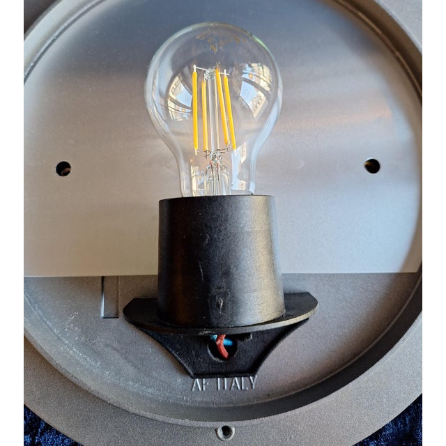 Gray Vintage Italian Wall Lamps, 2000s, Set of 3 For Sale - Image 8 of 9