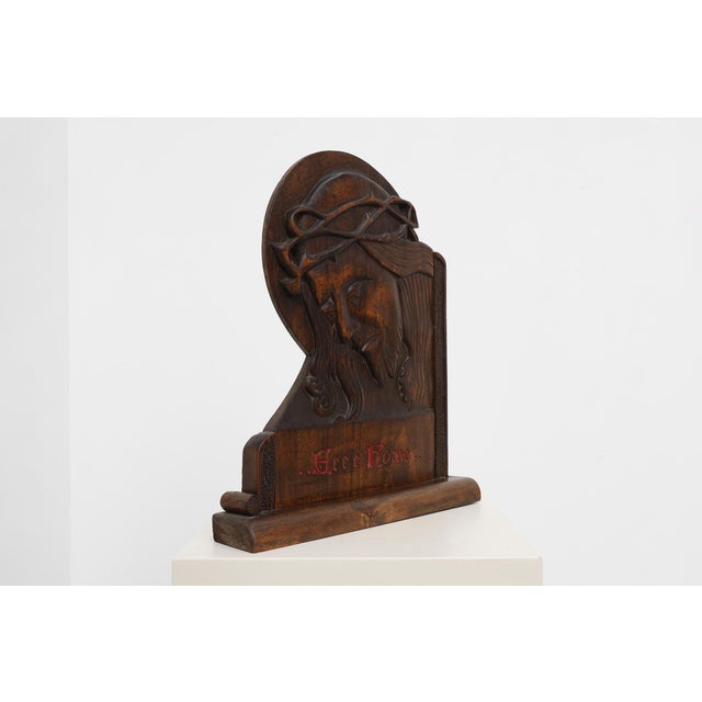 Ecce Homo Wooden Relief, Belgium, 1925 For Sale - Image 4 of 12
