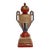 Antique Japanese Thousand Faces Egyptian Revival Covered Pedestal Urn, Circa 1920 For Sale