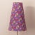 Mid-Century Modern Vintage Chrome Floor Lamp with Handmade Purple Floral Decorated Shade, Italy For Sale - Image 3 of 13
