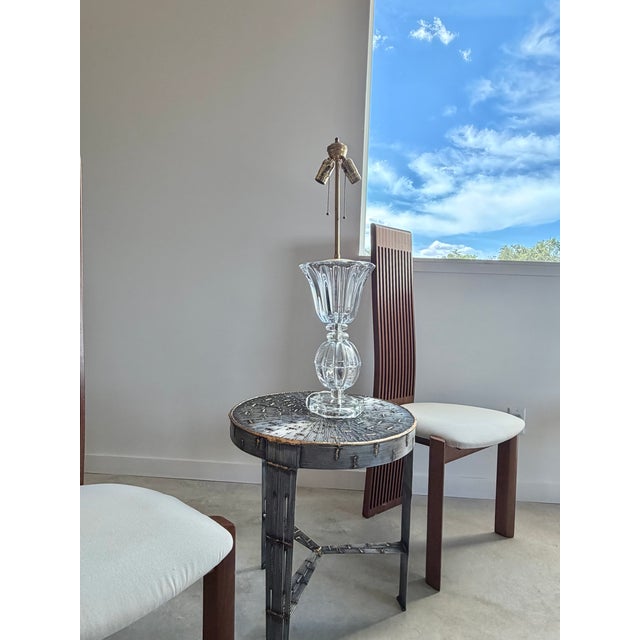 Vintage French Regency Crystal Art Verrier (Art Glass) Table Lamp Att. Art Vannes For Sale - Image 12 of 16