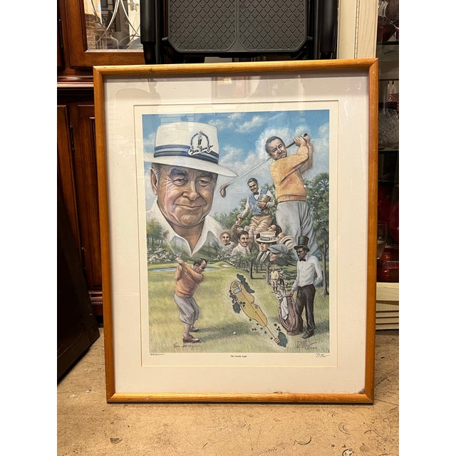 Vintage Framed "The Double Eagle" Limited Edition Golf Print – Signed For Sale In West Palm - Image 6 of 7