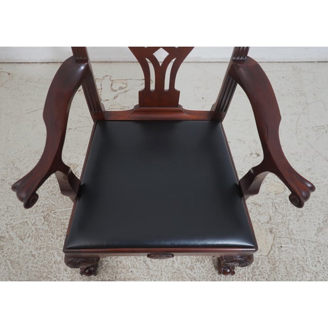 Wood Set of 8 Baker Colonial Williamsburg Clawfoot Mahogany Dining Room Chairs For Sale - Image 7 of 18