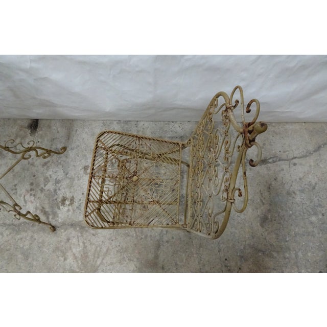 Wrought Iron Table & Chairs For Sale In Miami - Image 6 of 10