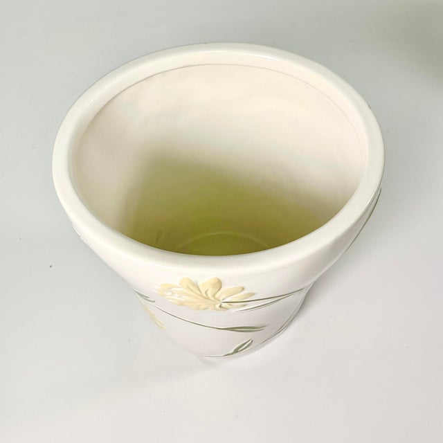 Asparagus 2019 Contemporary Art Nouveau Boho Chic Crosscill Penelope Ceramic Wastebasket. For Sale - Image 8 of 10