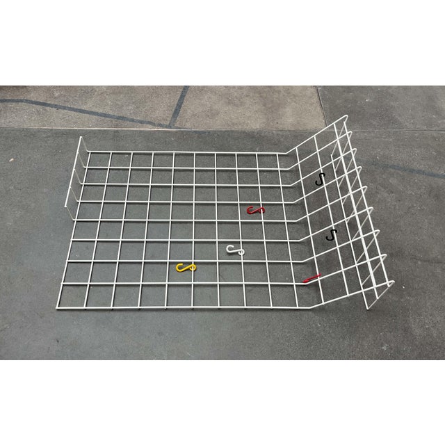 Ivory Mid-Century Modern German Minimalist White String Coat Rack, 1960s For Sale - Image 8 of 15