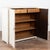 Gustavian white painted pine sideboard or server cabinet with traditional decorative fluted carved diamond panels topped...