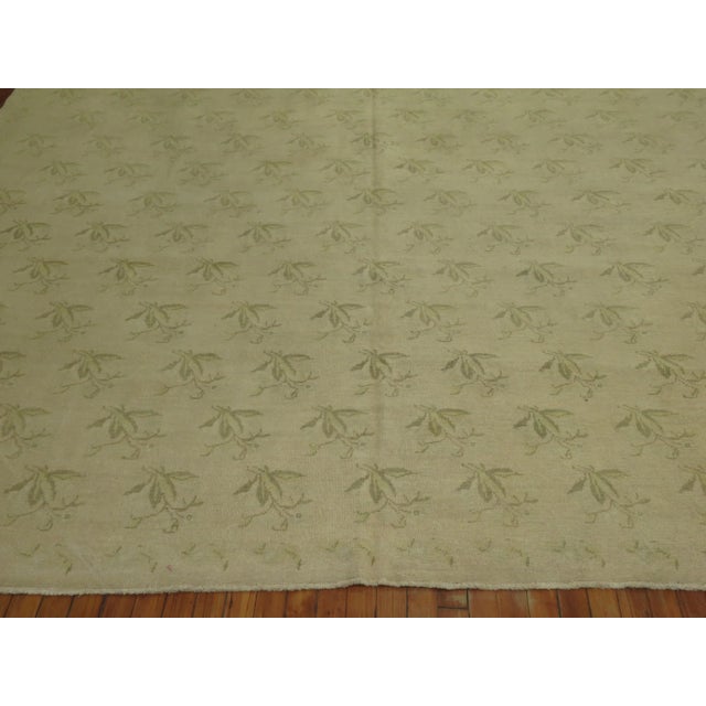 Vintage Traditional Turkish Floral Neutral Room Rug - 9'5" x 13'4" For Sale - Image 4 of 5