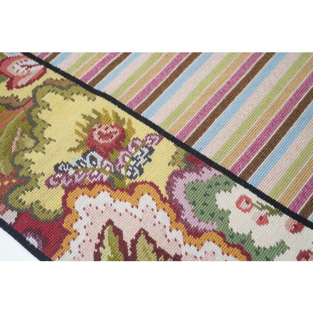 Traditional Hand Knotted Needle Point Wool Rug 3'0" X 8'0" For Sale - Image 3 of 10
