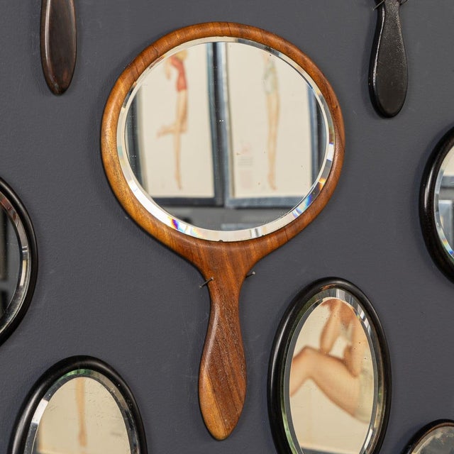 Antique Wooden Hand Mirrors, 19th Century, Set of 25 For Sale - Image 12 of 18