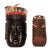 Pair of Vintage African Tribal Hand Carved & Painted Wooden Mask With Feathers For Sale