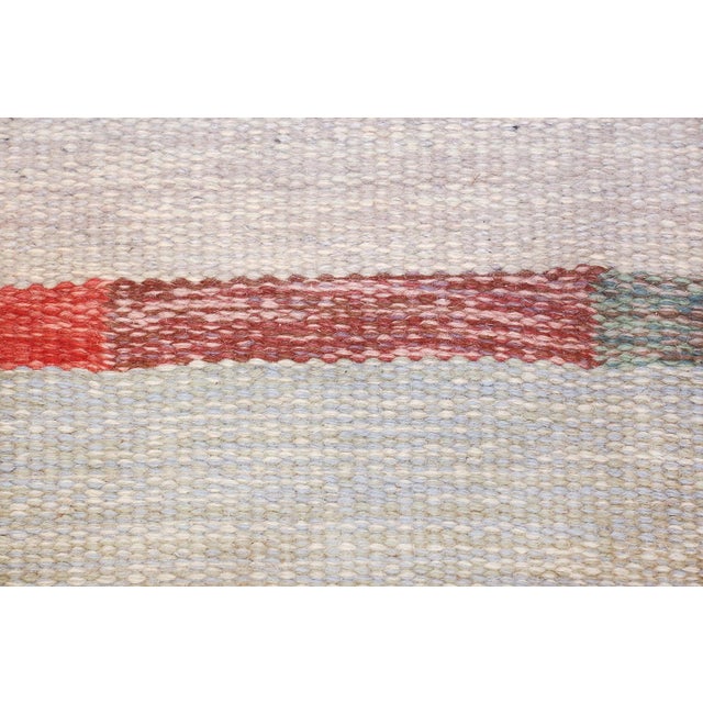 Nazmiyal Collection Signed Vintage Scandinavian Kilim Rug For Sale In New York - Image 6 of 10