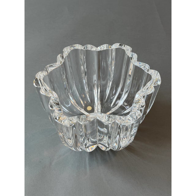 1980s Vintage Kosta Boda Crystal "Olivia" Line Bowl Designed by Anna Ehrner For Sale - Image 5 of 12