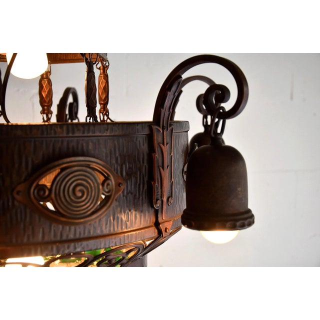 Copper Vintage Ceiling Lamp For Sale - Image 8 of 15