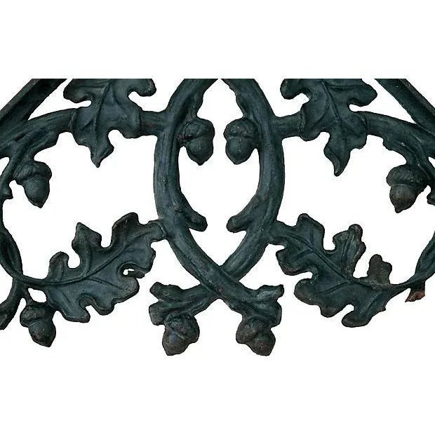 Cabin Vintage Acorn & Maple Leaf Cast Iron Brackets, Pair For Sale - Image 3 of 7