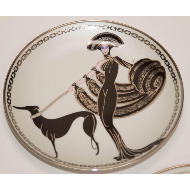 House of Erté Set of 7 Franklin Mint Sevenarts Porcelain Collector