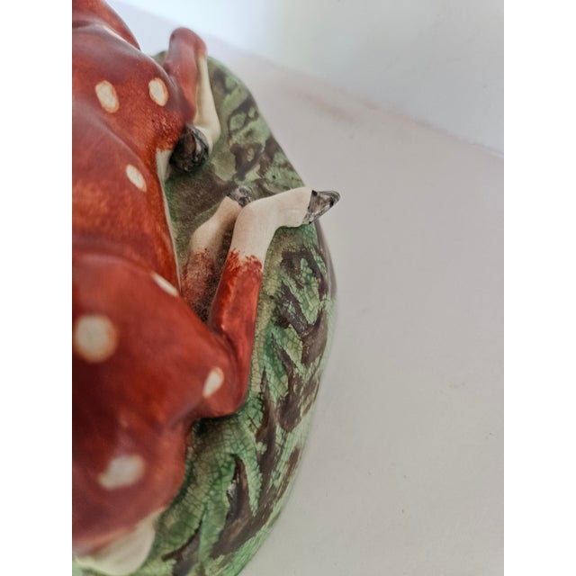 Antique Staffordshire Recumbent Spotted Red Deer For Sale - Image 4 of 5