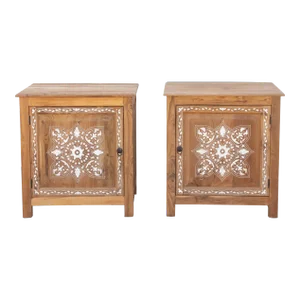 Pair of Mother of Pearl Inlay Cabinets