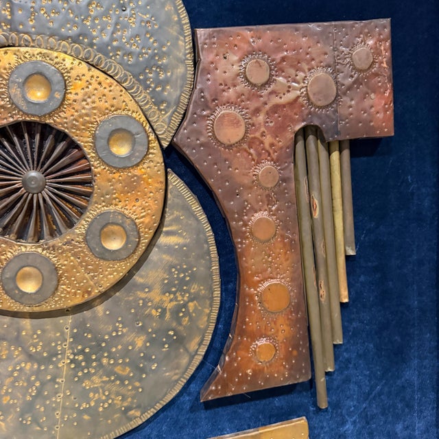 1970s Brutalist Metal Wall Art Sculpture, Abstract Design, Stephen Chun For Sale - Image 10 of 16