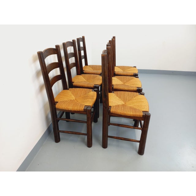 Vintage Brutalist Chairs by Georges Robert, 1960s, Set of 6 For Sale - Image 4 of 18