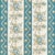 SAMPLE - Schumacher Sylvain Floral Stripe Wallpaper In Teal For Sale