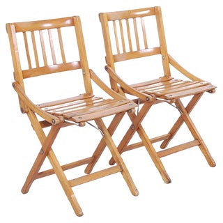 Set of Children's Folding Chairs from Fratelli Reguitti For Sale