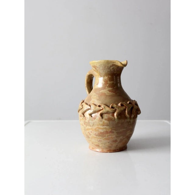 Vintage Ries Studio Pottery Pitcher For Sale - Image 4 of 11